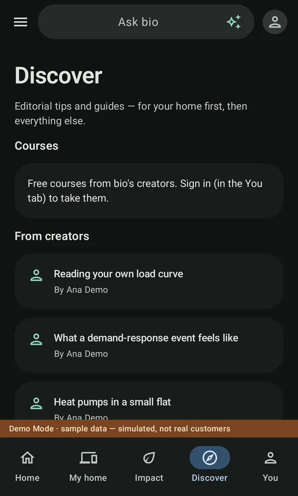 Discover in bio: tips for your home and articles from creators