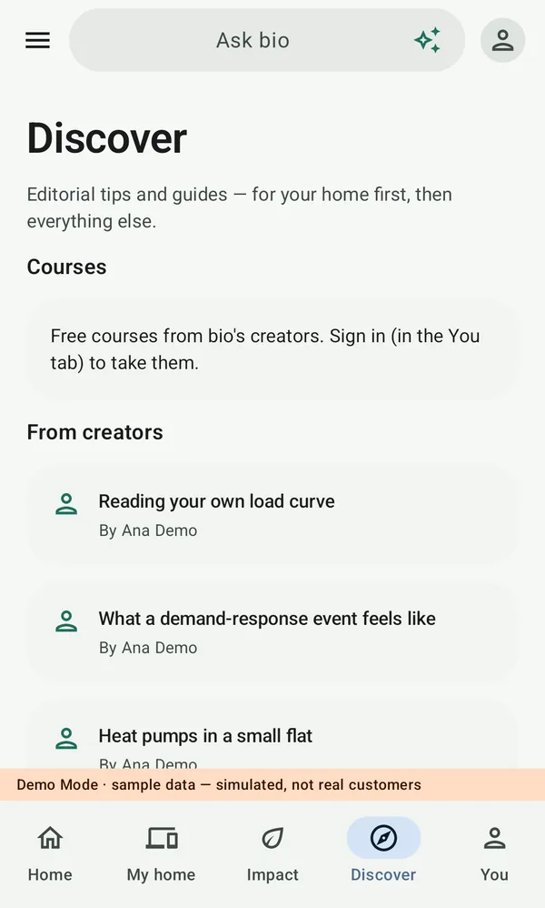 Discover in bio: tips for your home and articles from creators